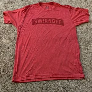 NEW unisex Red Smirnoff Vodka Tee Shirt